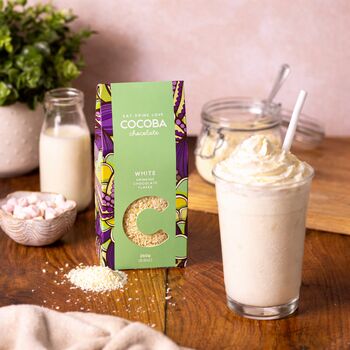 White Drinking Chocolate Flakes Two Pack, 2 of 3