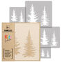 Reusable Plastic Stencils Five Pcs Fir With Brushes, thumbnail 2 of 5