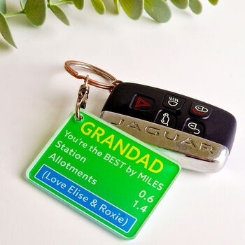 Personalised Father's Day 'Are We There Yet?' Keyring, 2 of 2
