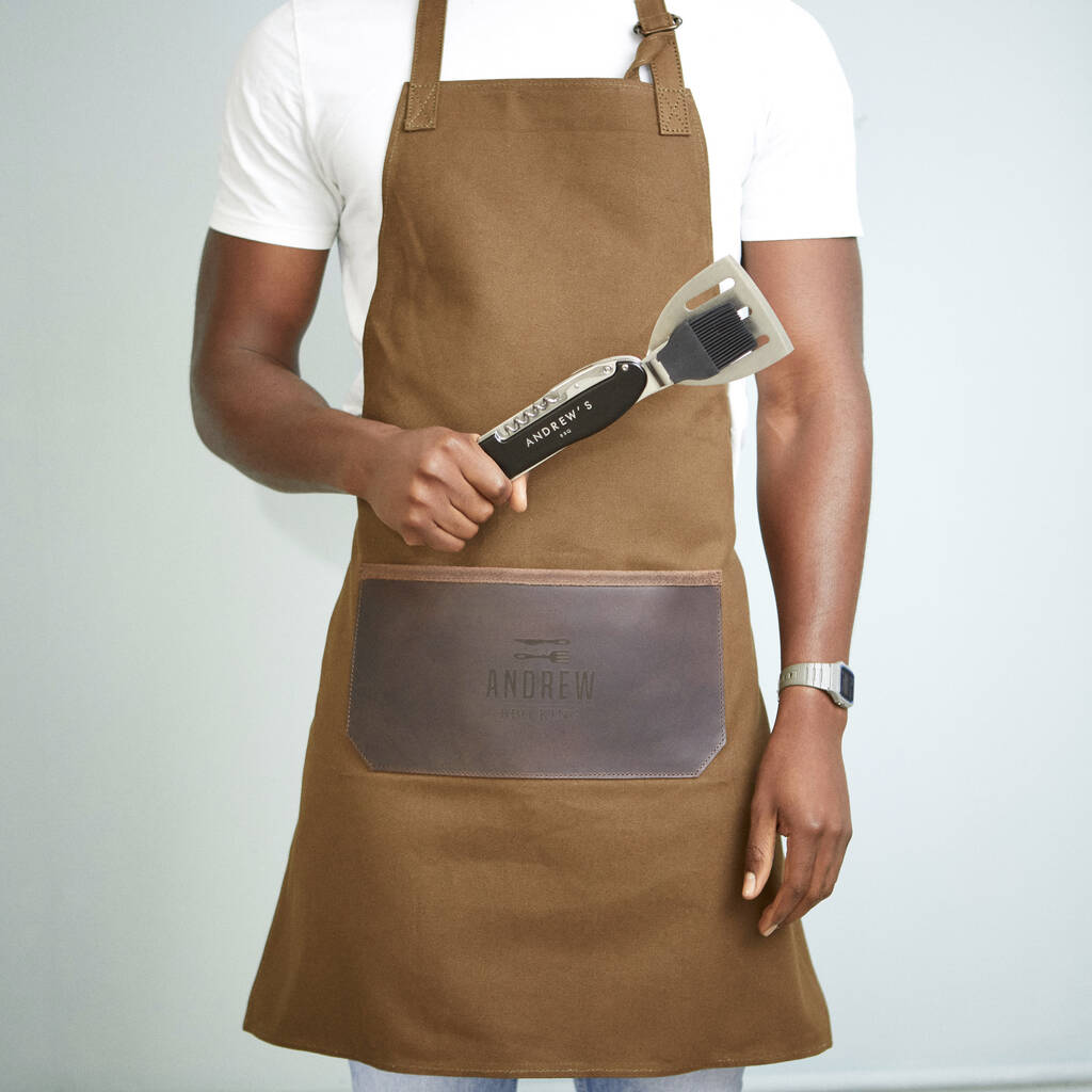Personalise BBQ Tool And Long Apron Set, 1 of 10