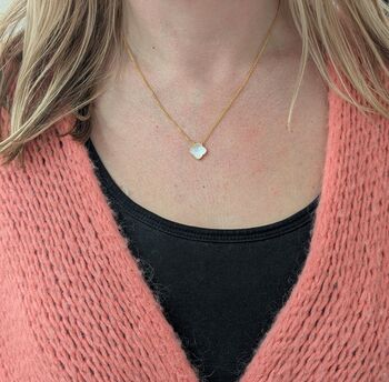 The Lucky Clover Mother Of Pearl Necklace, 4 of 7