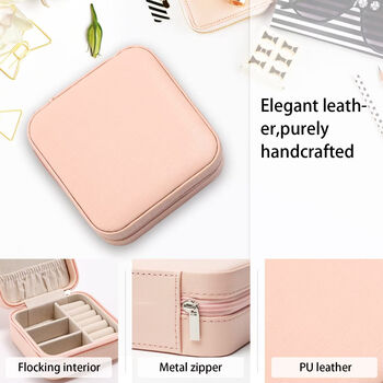 Small Travel Jewellery Organizer Storage Box Case, 8 of 12