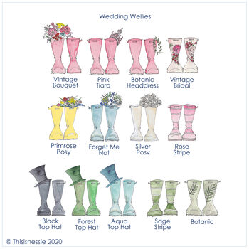 Welly Boot Wedding Table Plan, 2 of 8