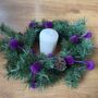 Purple Pompom Christmas Decorations, thumbnail 1 of 5