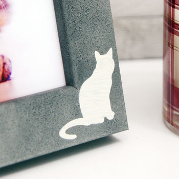 Personalised Stone Effect Cat Photo Frame, 3 of 5