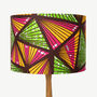 Pink And Green Geometric Triangles African Lampshade, thumbnail 4 of 9