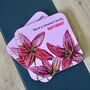 Pink Lily Pink Birthday Coaster, thumbnail 1 of 4