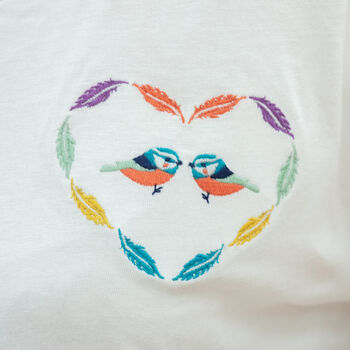 Women's British Bird Embroidered T Shirt, 4 of 4