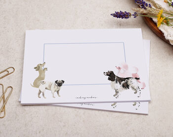 A5 Letter Writing Paper And Envelopes, Blue Dog Design, 3 of 7