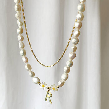 Freshwater Pearl And Daisy Personalised Necklace, 6 of 12