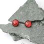 Stunning Red Artisan Stud Earrings, thumbnail 1 of 6
