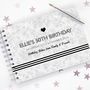 Personalised 50th Birthday Monochrome Guest Book, thumbnail 10 of 11