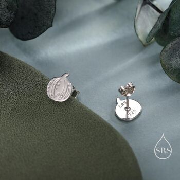 Sterling Silver Pumpkin Squash Stud Earrings, 5 of 12