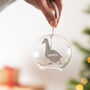 Personalised Christmas Goose Glass Dome Bauble, thumbnail 1 of 3