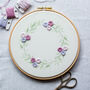Sage And Lilac Wreath Embroidery Hoop Kit, thumbnail 2 of 8