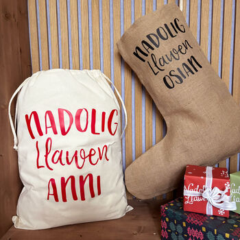 Personalised Welsh Christmas Sack, 2 of 3