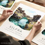 Iceland Travel Poster Of Silfra, thumbnail 1 of 7