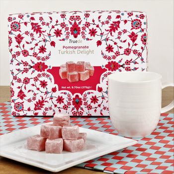 Christmas Pomegranate And Rose Petal Turkish Delight, 5 of 6