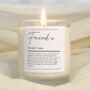 Friend Gift Friend Definition Candle, thumbnail 1 of 6