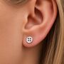 Sterling Silver Sewing Button Stud Earrings, thumbnail 1 of 3