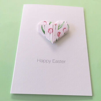 Personalised Happy Easter Origami Tulip Heart Card, 4 of 7