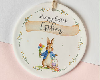 Personalised Hanging Easter Ceramic Decoration, 2 of 3