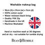 Cosmetic Bag Large Washable Makeup Pouch Black Poppies, thumbnail 5 of 10