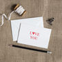 ‘Love You’ Letterpress Card, thumbnail 2 of 2