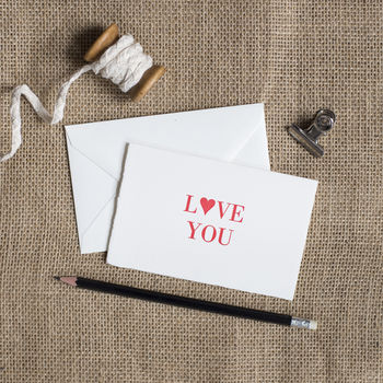 ‘Love You’ Letterpress Card, 2 of 2