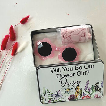 Will You Be Our Flower Girl Tin Proposal Gift, 5 of 8
