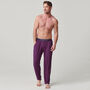 Men's Bamboo Pyjama Trousers Wine And Navy Stripe, thumbnail 1 of 3