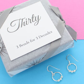 30th Birthday Bead Earrings, 3 of 3