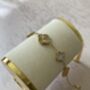 White And Gold Clover Bracelet, thumbnail 3 of 5