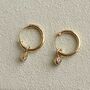 Naked Diamond Solitaire Hoops On Solid 9ct Gold, thumbnail 3 of 7