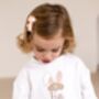 Easter Bunny Ears Personalised Name Embroidered Child's T Shirt, thumbnail 1 of 5