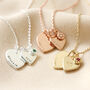 Personalised 40th Birthday Heart Birthstone Necklace, thumbnail 2 of 12