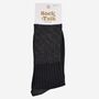 Women's Glitter Socks Folding Cuff Black Rainbow Sparkle, thumbnail 4 of 5
