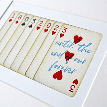 Personalised Special Date Playing Cards Print, 4 of 5