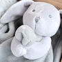 Grey Blanket And Comforter Personalised Baby Gift, thumbnail 2 of 8