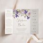 Purple Floral Gatefold Wedding Invitations, thumbnail 1 of 5