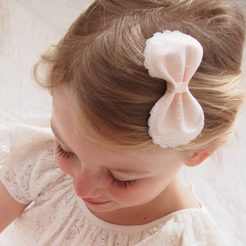 Little Love Chloe Lace Bow Flower Girl Hair Clip By Little Love