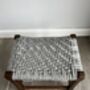 Upcycled 70's Woven Stools With Felted Merino Wool, thumbnail 8 of 9