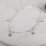 Solid Silver Star Anklet, thumbnail 3 of 4