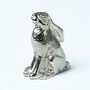 Lucky English Hare Pewter Keepsake Sculpture, thumbnail 3 of 7