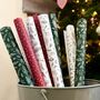 Festive Greenery White Wrapping Paper, thumbnail 4 of 12