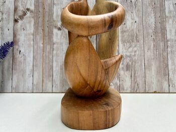 Wooden Wine Bottle Holder Home, Couple Wedding Decor, 3 of 8