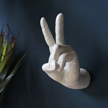 Peace Hand Wall Ornament Or Hook, 3 of 7