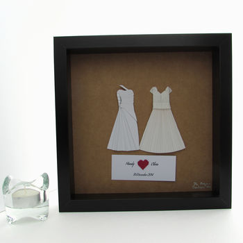 Bespoke First Wedding Anniversary Couples Frame, 4 of 12