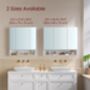 Bathroom Mirror Cabinet Open Compartment Wall Shelves, thumbnail 9 of 11