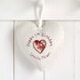 Personalised Hanging Heart Gift For New Baby Girl, thumbnail 2 of 12